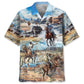 Hawaiian Shirt / Adults / S Cowboy Life Vintage Art Hawaiian Shirt