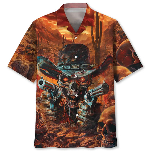 Hawaiian Shirt / Adults / S Cowboy Skull Chefiff Hawaiian Shirt