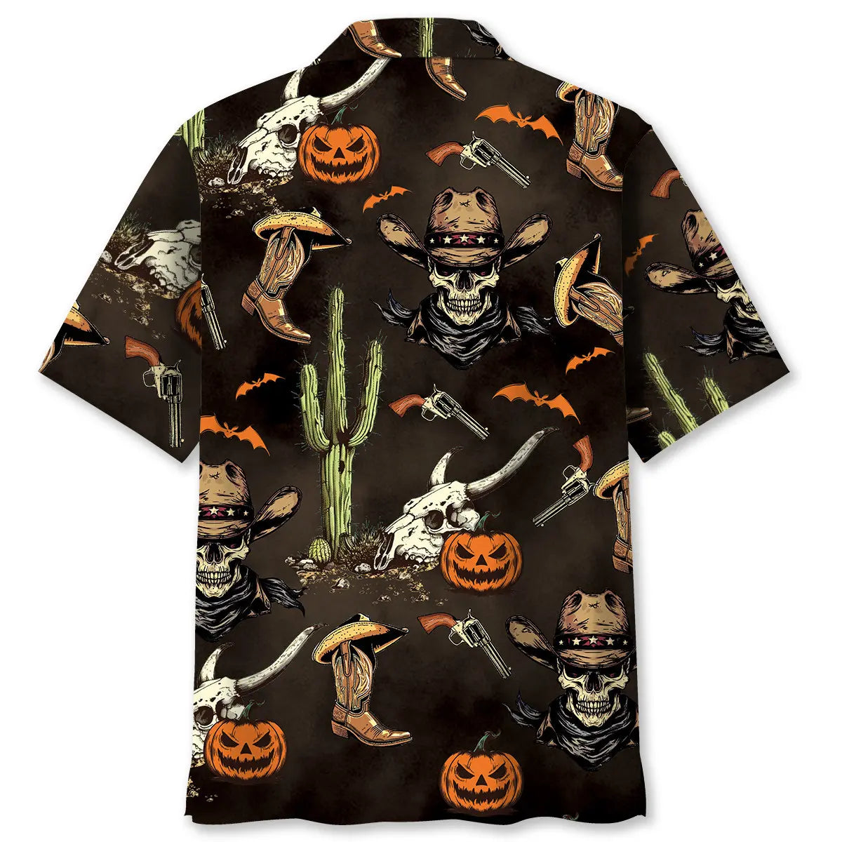 Cowboy Skull Halloween Hawaiian Shirt