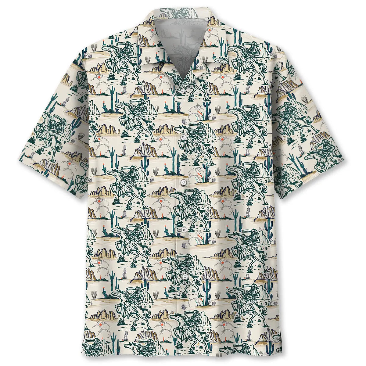 Hawaiian Shirt / Adults / S Cowboy Skull Hawaiian Shirt