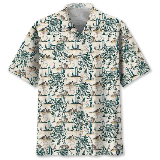 Hawaiian Shirt / Adults / S Cowboy Skull Hawaiian Shirt