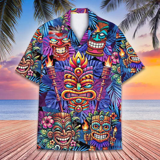 Hawaiian Shirt / Adults / S Tropical Tiki Unisex Hawaiian Shirt Aloha Shirt