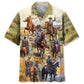 Hawaiian Shirt / Adults / S Cowboy Vintage Art Pocket Hawaiian Shirt