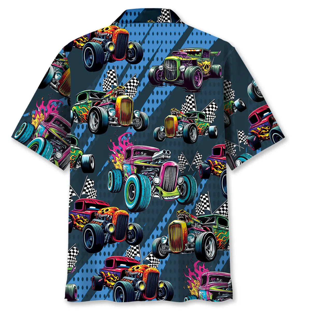 Crazy Hot Rod Drag Racing Hawaiian Shirt