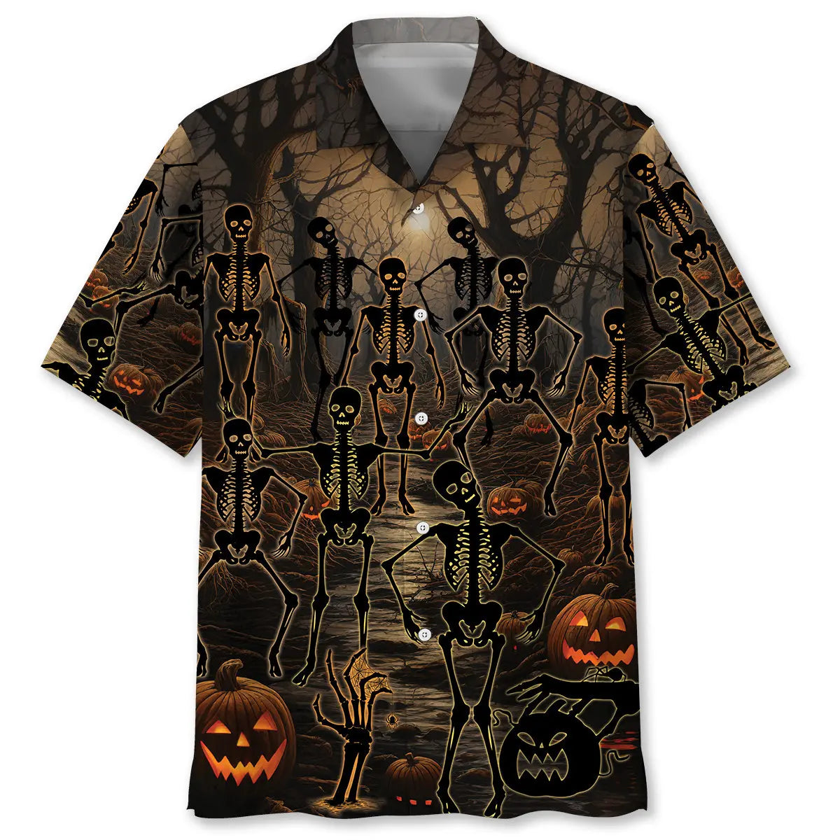 Hawaiian Shirt / Adults / S Creepy Forest Halloween Hawaiian Shirt