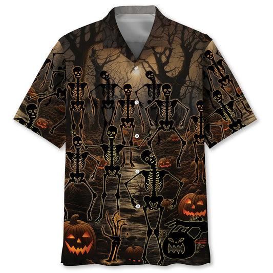 Hawaiian Shirt / Adults / S Creepy Forest Halloween Hawaiian Shirt