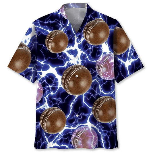 Hawaiian Shirt / Adults / S Cricket Ball Thunder Hawaiian Shirt