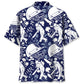 Cricket Blue Hawaiian Shirt