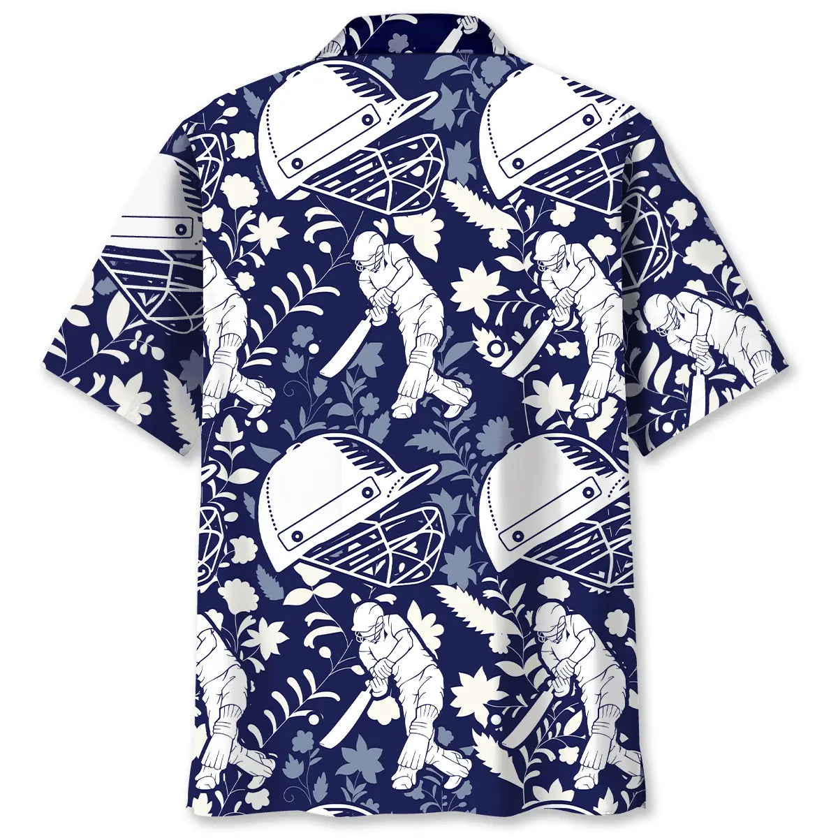 Cricket Blue Hawaiian Shirt