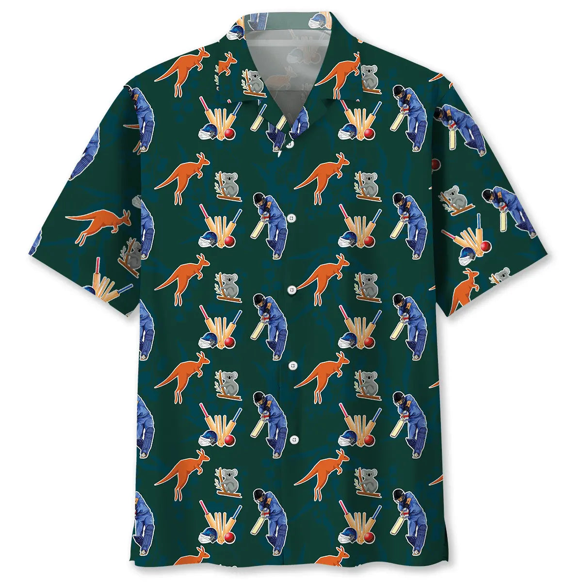Hawaiian Shirt / Adults / S Cricket Blue Hawaiian Shirt