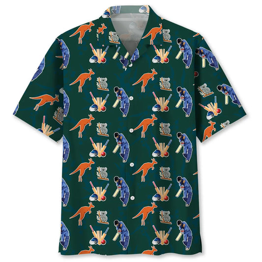Hawaiian Shirt / Adults / S Cricket Blue Hawaiian Shirt