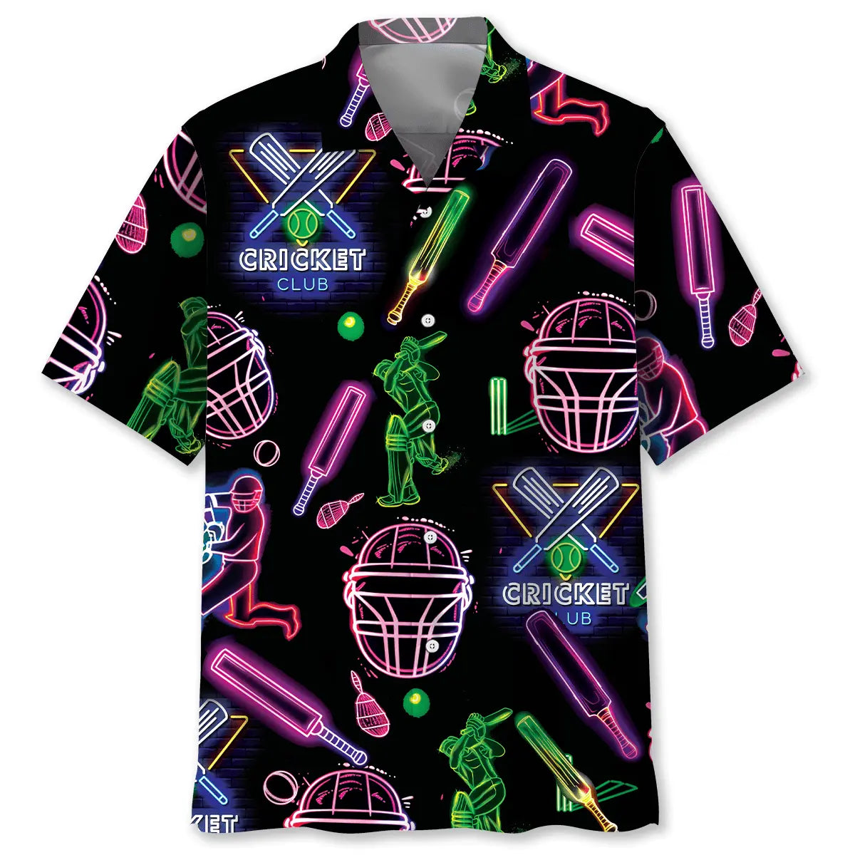 Hawaiian Shirt / Adults / S Cricket Neon Hawaiian Shirt