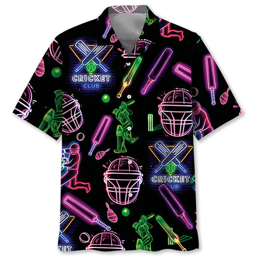 Hawaiian Shirt / Adults / S Cricket Neon Hawaiian Shirt