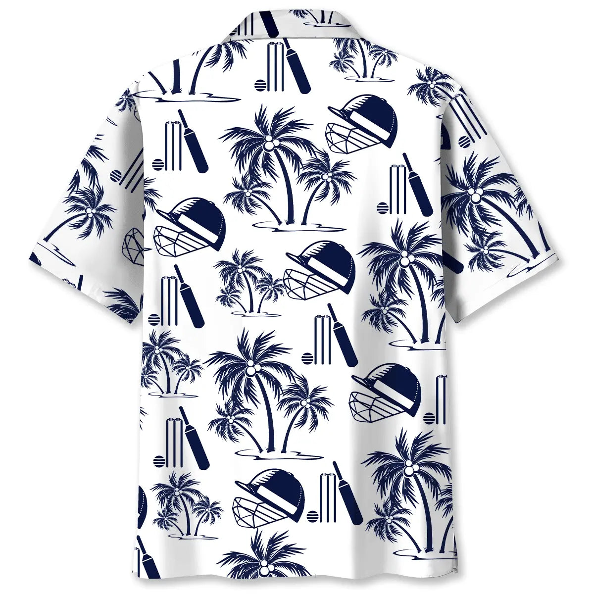 Cricket Palm Tree White Hawaiian Shirt
