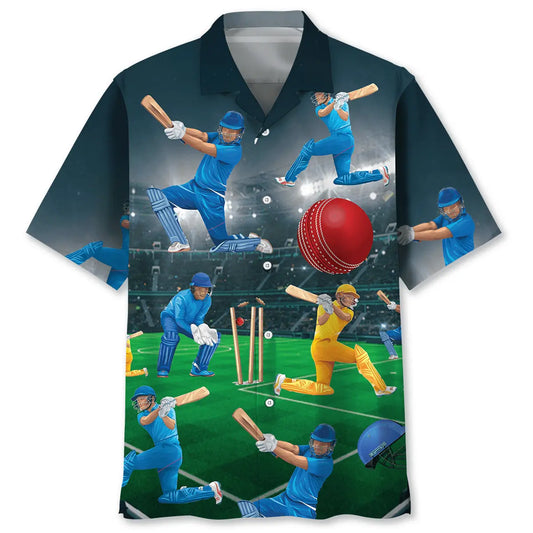 Hawaiian Shirt / Adults / S Cricket Players Hawaiian Shirt