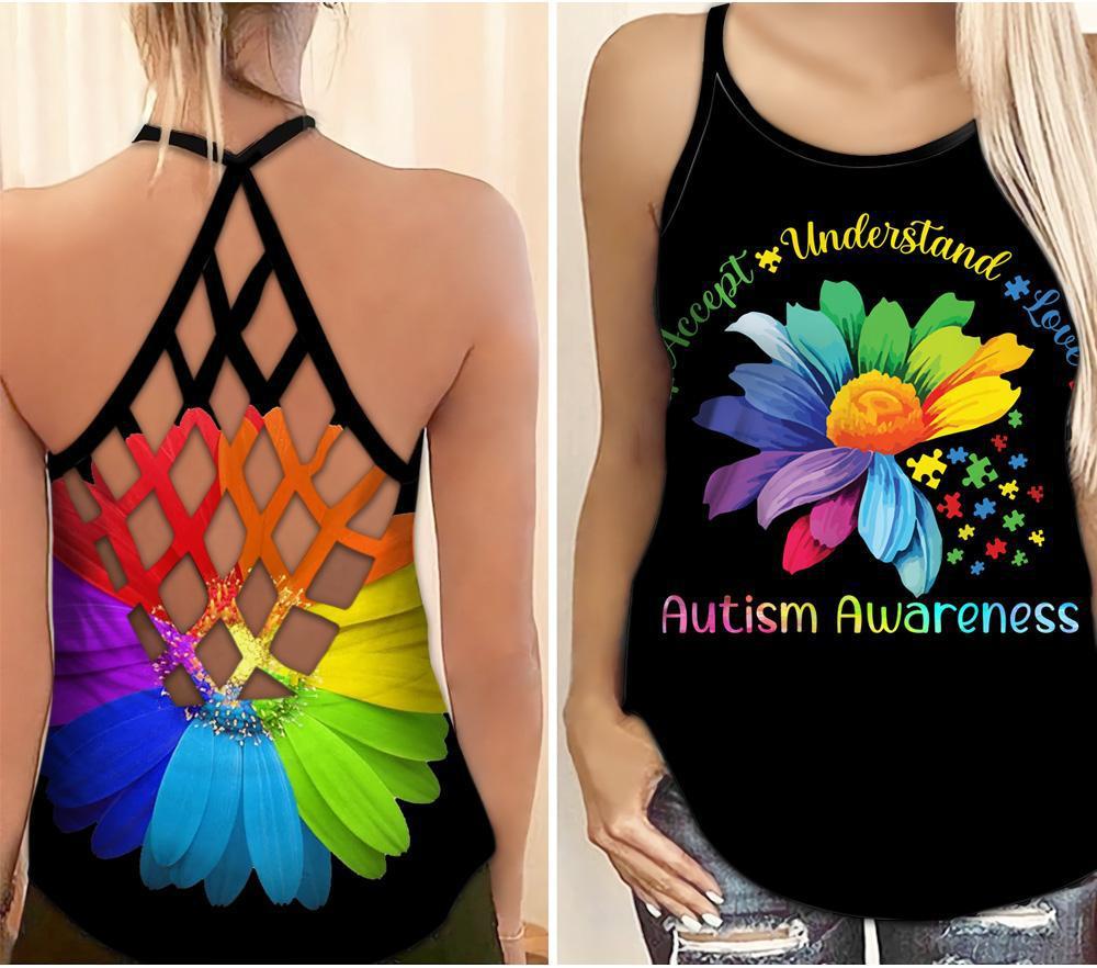 Autism Awareness Accept Understand Love – Hollow Tank Top