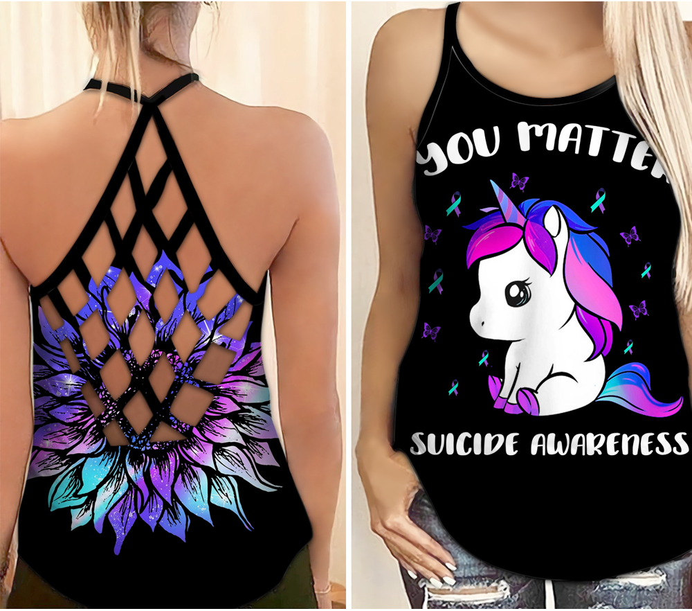 Unicorn Suicide Awareness You Matter – Hollow Tank Top