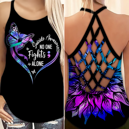 Suicide Awareness No One Fights Alone – Hollow Tank Top