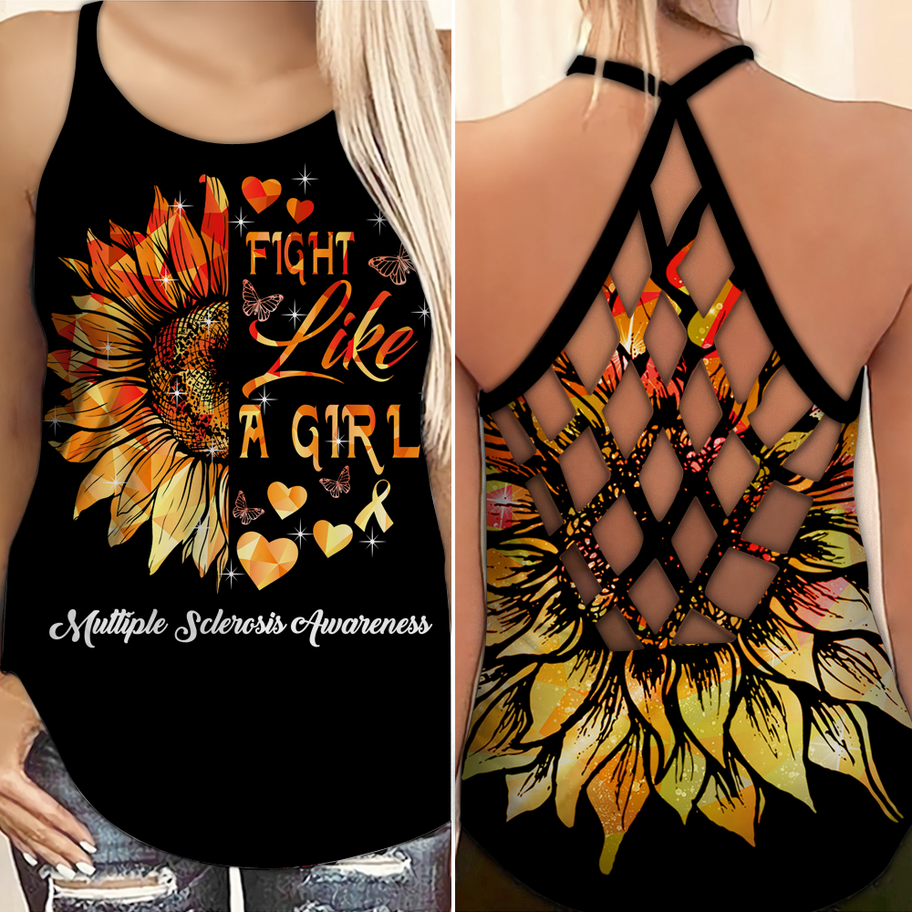 Multiple Sclerosis Awareness Fight Like A Girl – Hollow Tank Top