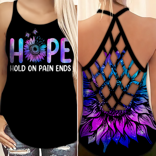 Suicide Awareness Hope Hold On Pain Ends – Hollow Tank Top