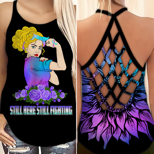 Suicide Awareness Still Here Still Fighting – Hollow Tank Top
