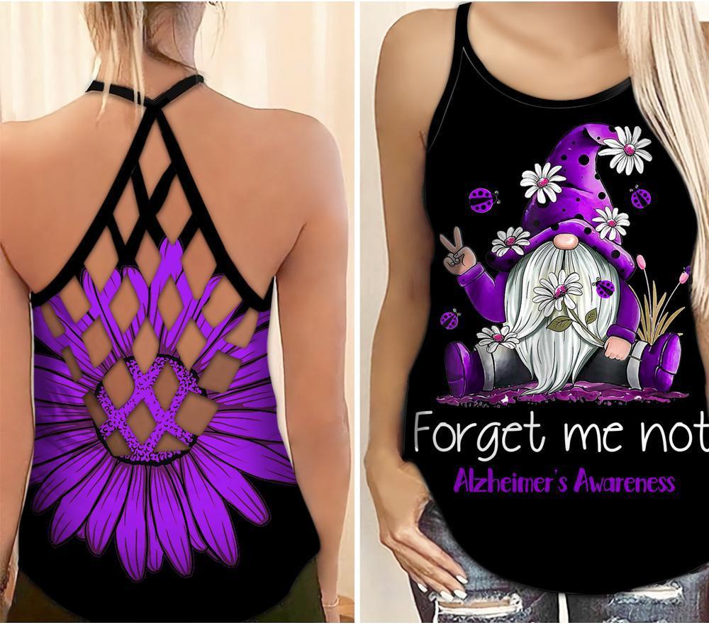 Alzheimer Awareness Forget Me Not – Hollow Tank Top