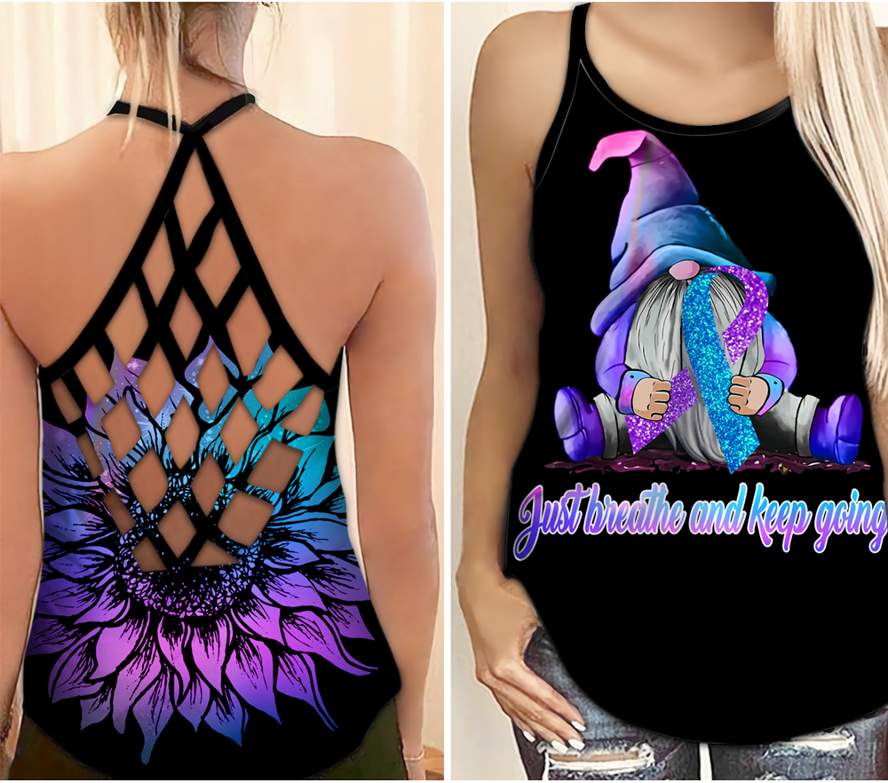 Suicide Awareness Just Breathe Keep Going – Hollow Tank Top