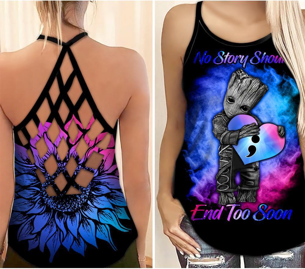 Suicide Awareness No Story Ends Too Soon – Hollow Tank Top
