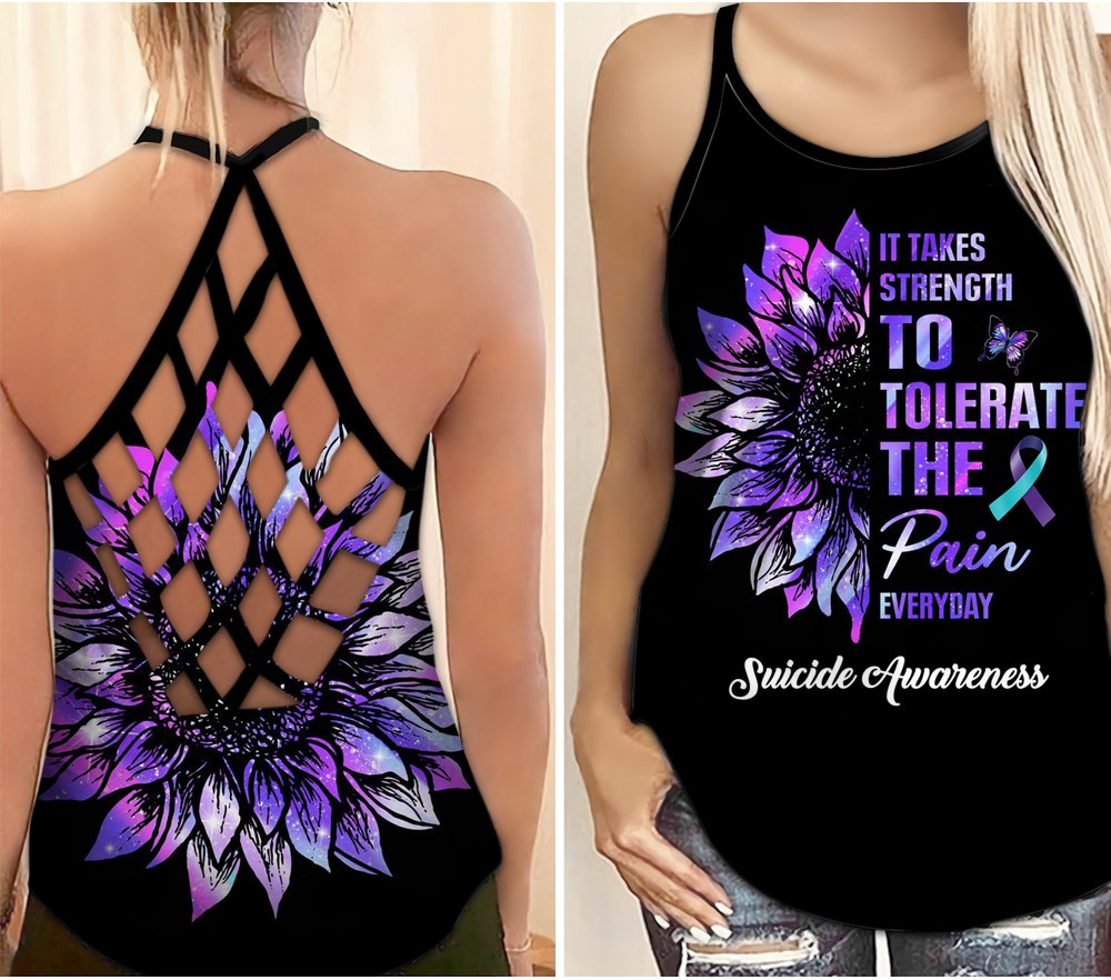 Suicide Awareness It Takes Strength – Hollow Tank Top