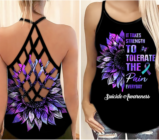 Suicide Awareness It Takes Strength – Hollow Tank Top