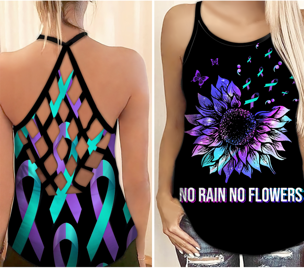 Suicide Awareness No Rain No Flowers – Hollow Tank Top