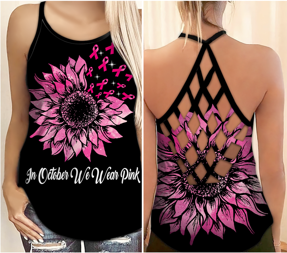 Breast Cancer Awareness We Wear Pink – Hollow Tank Top