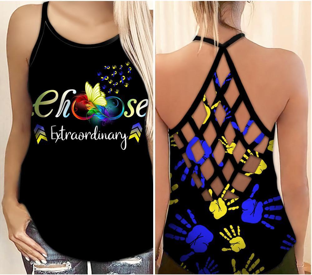Down Syndrome Awareness Choose Extraordinary – Hollow Tank Top