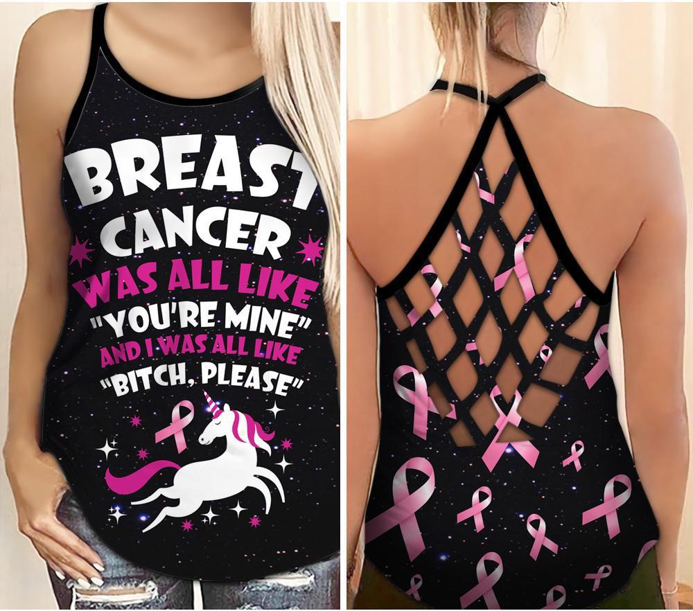 Breast Cancer Awareness Strong Fighter – Hollow Tank Top