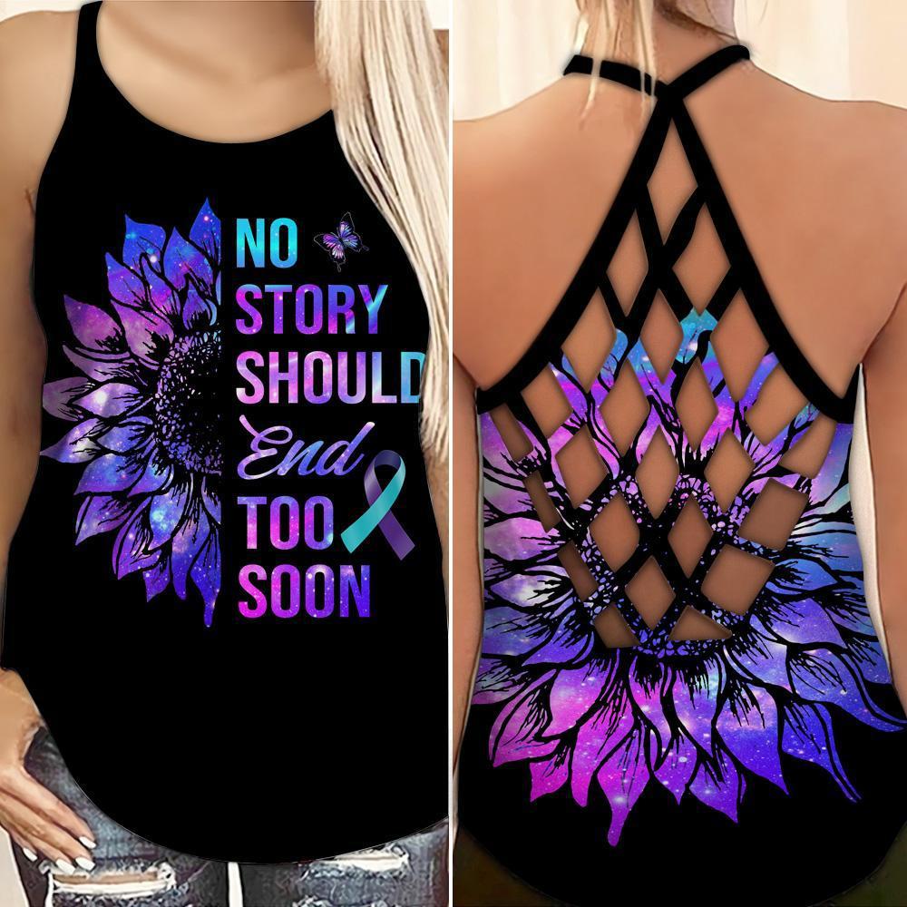 Suicide Awareness No Story Ends Too Soon – Hollow Tank Top