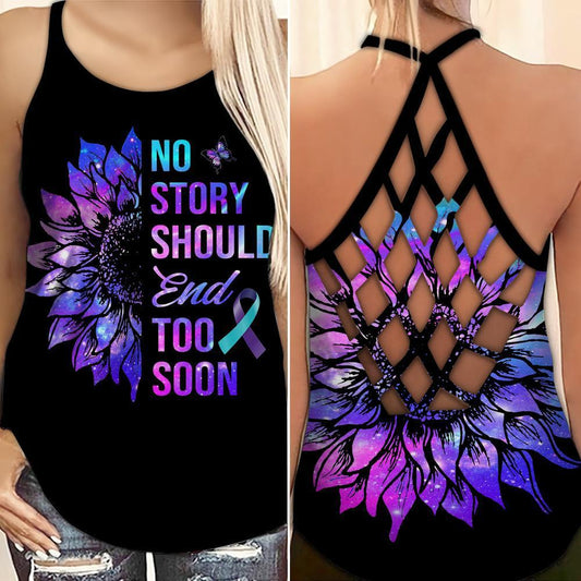 Suicide Awareness No Story Ends Too Soon – Hollow Tank Top