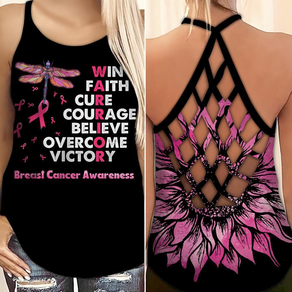 Breast Cancer Awareness Faith Cure – Hollow Tank Top
