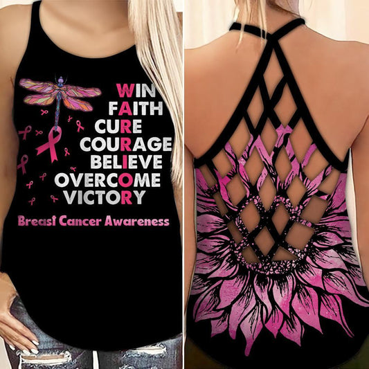 Breast Cancer Awareness Faith Cure – Hollow Tank Top