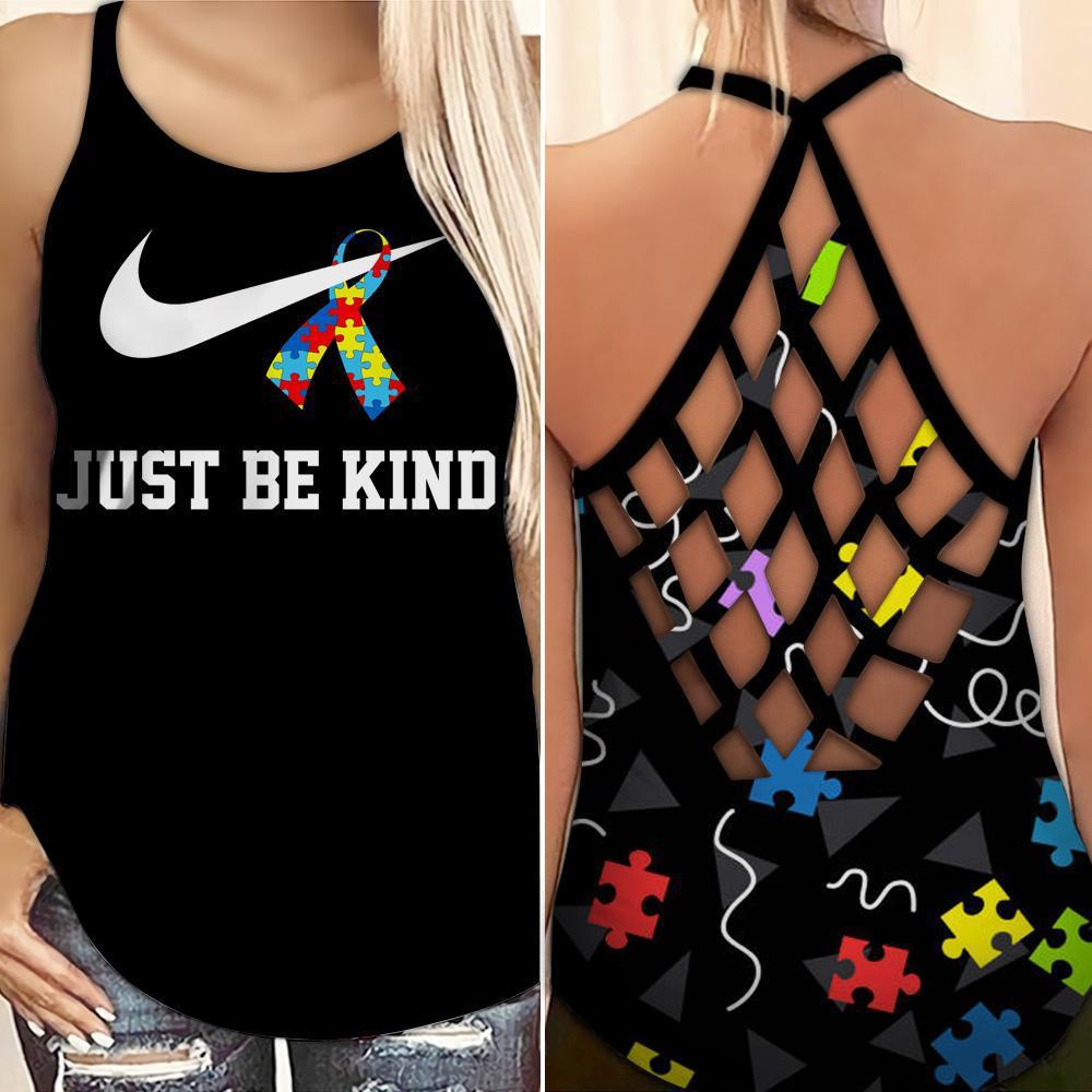 Autism Awareness Just Be Kind – Hollow Tank Top