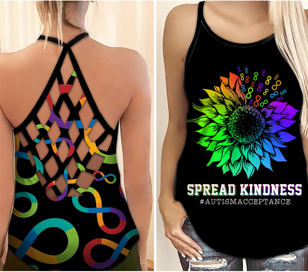 Autism Awareness Spread Kindness – Hollow Tank Top