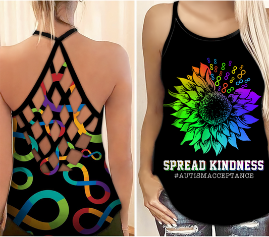Autism Awareness Spread Kindness – Hollow Tank Top
