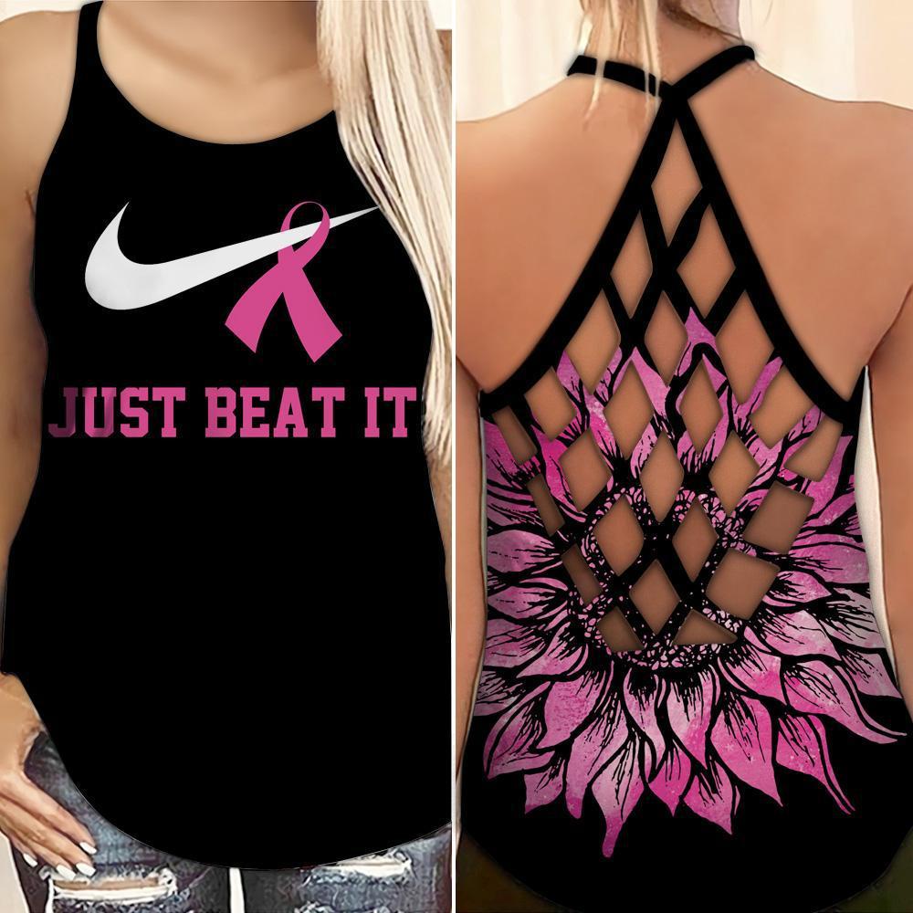 Breast Cancer Awareness Just Beat It – Hollow Tank Top