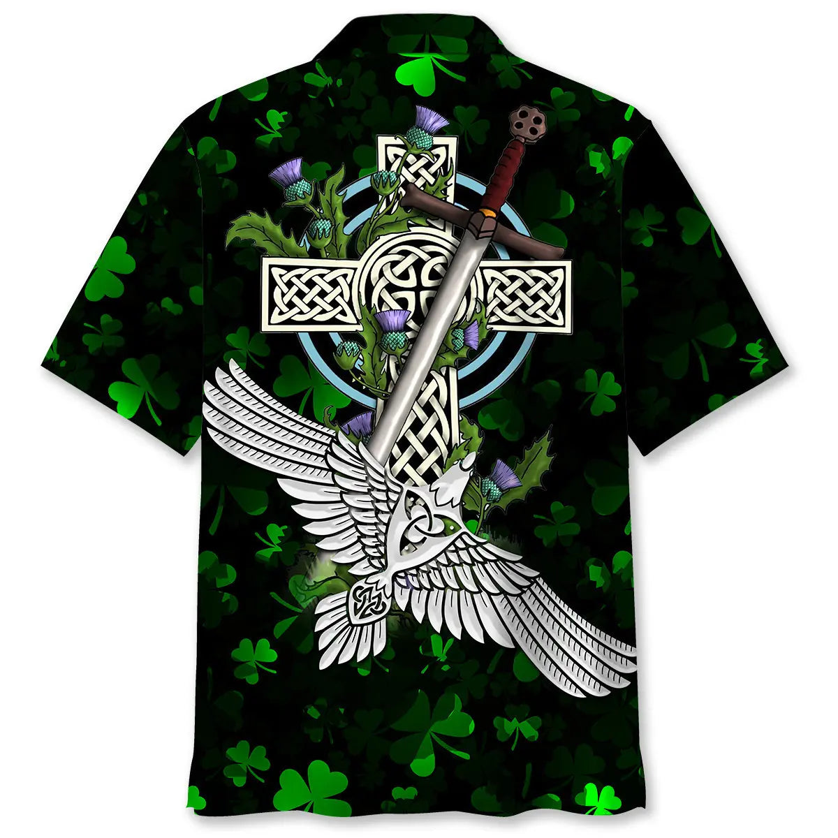 Cross Irish St.Patrick Day Hawaiian Shirt