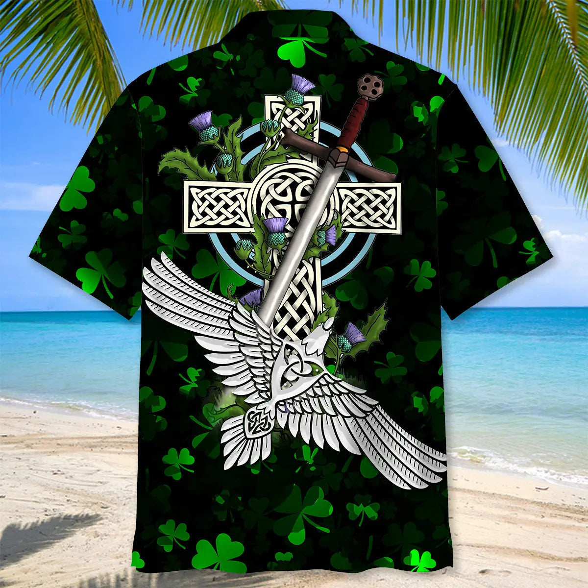 Cross Irish St.Patrick Day Hawaiian Shirt