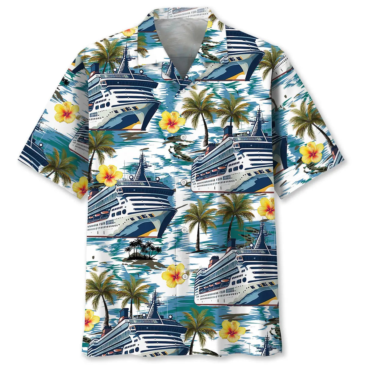 Hawaiian Shirt / Adults / S Cruise Tropical Hibiscus Hawaiian Shirt