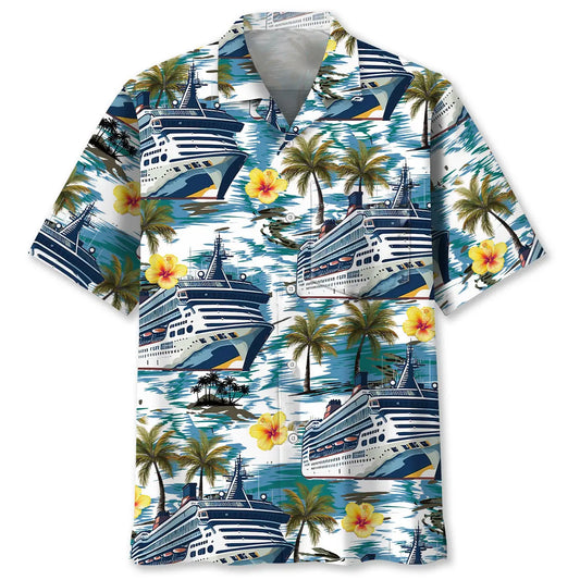 Hawaiian Shirt / Adults / S Cruise Tropical Hibiscus Pocket Hawaiian Shirt