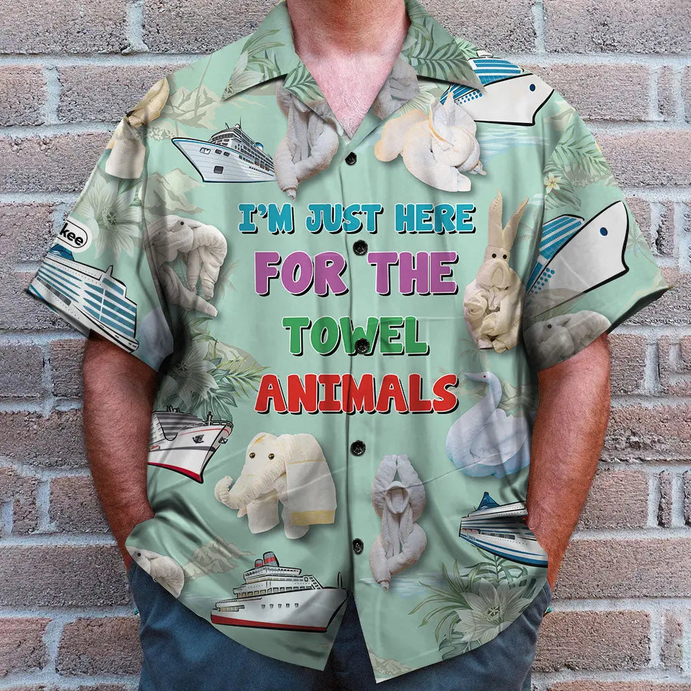 Cruising Unisex Hawaiian Shirt Aloha Shirt Summer Vibe Just Here For The Towel Animals