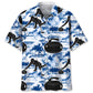 Hawaiian Shirt / Adults / S Curling Blue Nature Hawaiian Shirt