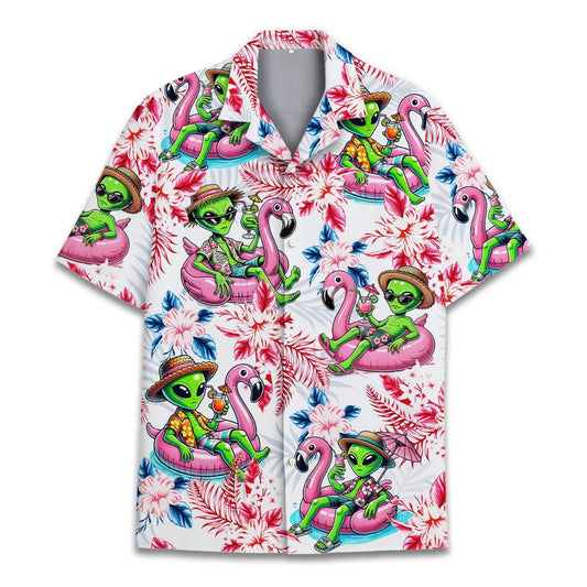 Hawaiian Shirt / Adults / S Tropical Alien Unisex Hawaiian Shirt Aloha Shirt