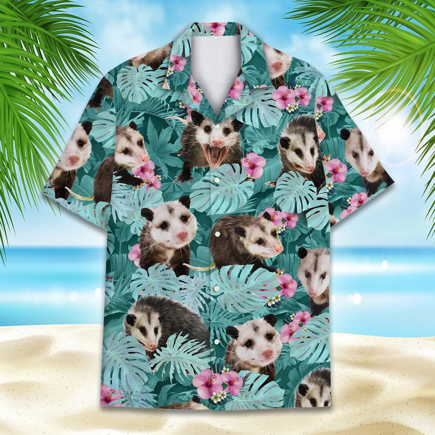 Hawaiian Shirt / Adults / S Tropical Opossum Unisex Hawaiian Shirt Aloha Shirt